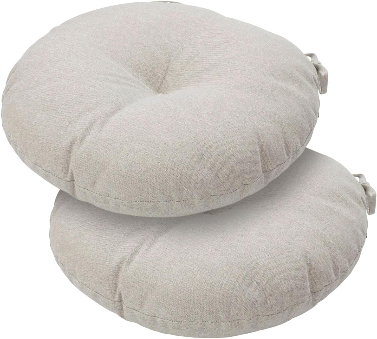 Bistro Chair Cushions 15 inch,Set of 2,Tufted Round Chair Cushions with Ties,15"x15"x4",Water Resistant Round Seat Cushion for Barstool Chairs,Patio Garden Kitchen Outdoor Furniture(Butterfly Flower)