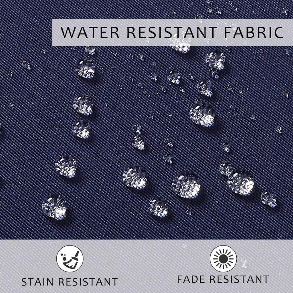 Outdoor Bistro Chair Cushions Set of 2, Waterproof 15 inch Round Seat Cushions with Ties for Patio Deck Furniture